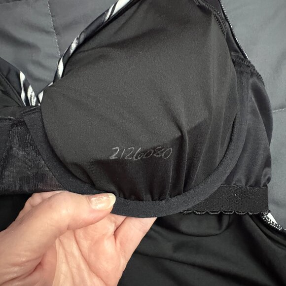 Lands' End V-Neck Wrap Underwire Tankini Swimsuit Top - Size: 8 Long - NWT - Picture 5 of 12